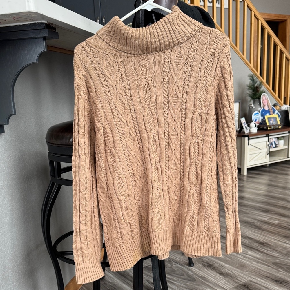 Croft & Barrow Cowl Neck Sweater - Beige